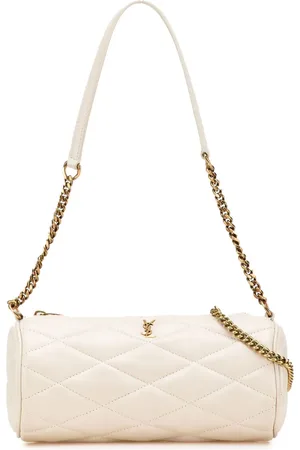 Saint Laurent 2022 Mini Quilted Lambskin Sade Tube Bag satchel
