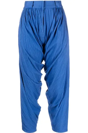 VERSACE 1970s draped cropped trousers