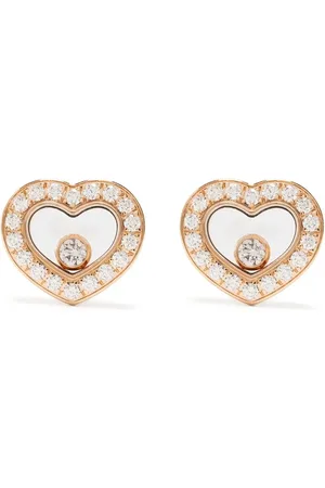 Chopard 18kt rose gold Happy Diamonds Icons diamond stud earrings