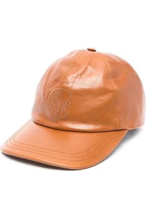 Chloé Logo-embroidered leather cap