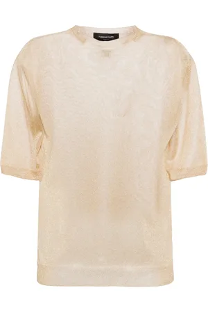 Fabiana Filippi Semi-sheer metallic t-shirt