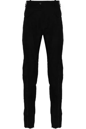 MASNADA Contrast-stitching tapered trousers