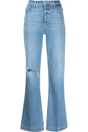 Paige Leenah ripped-detail bootcut jeans