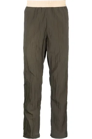 RANRA Elasticated-waistband straight-leg trousers