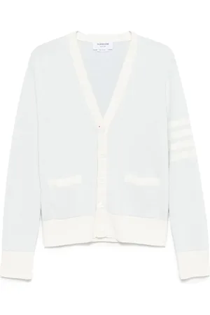 Thom Browne 4-Bar stripe V-neck cardigan