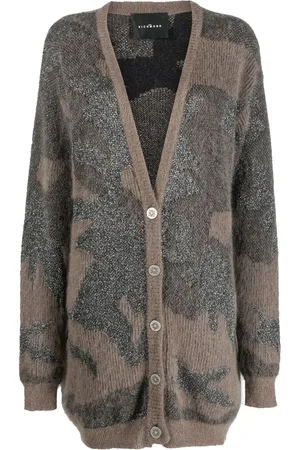 John Richmond Panelled knit V-neck cardigan