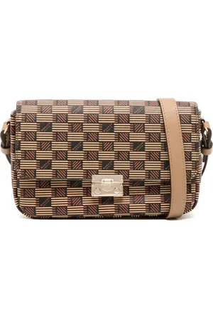 MOREAU Monogram-print leather shoulder bag