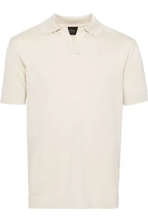 BRIONI Fine-knit polo shirt