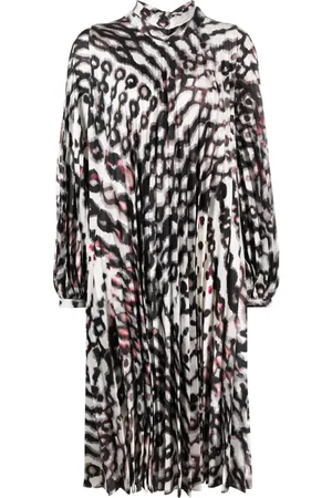 GIANLUCA CAPANNOLO Graphic-print long-sleeve midi dress