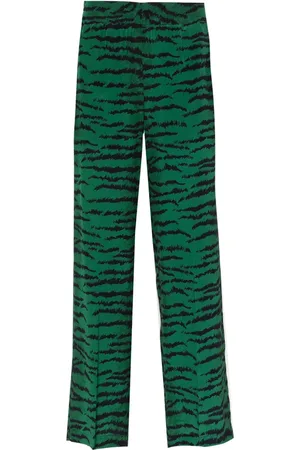Victoria Beckham Tiger-print straight-leg trousers