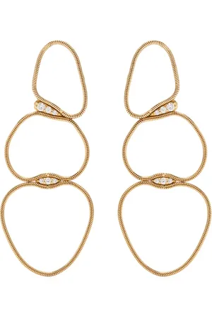 Fernando Jorge 18kt yellow Fluid diamond earrings