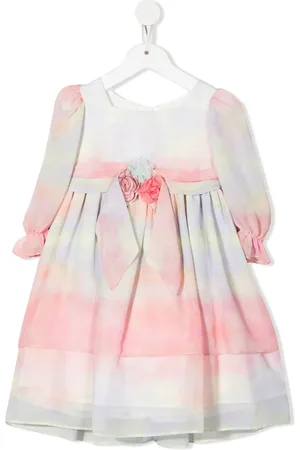 PATACHOU Tie-dye floral-appliqu?? dress