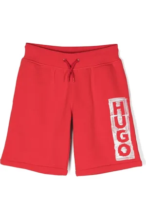 HUGO BOSS Logo-patch drawstring shorts