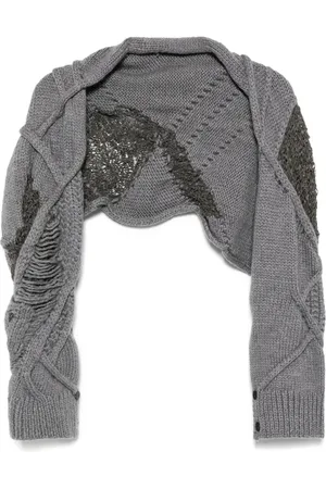 INCARNATION Cable-knit scarf