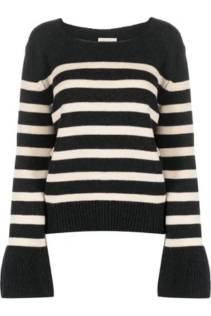 SEMICOUTURE Striped boat-neck jumper