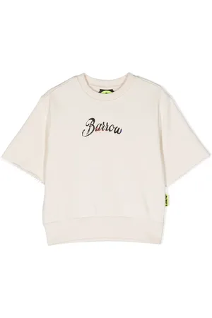 BARROW Logo-print paint-splatter T-shirt