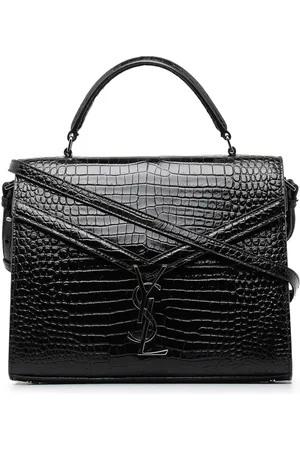 Saint Laurent 2019 Medium Crocodile Embossed Cassandra Top Handle Bag satchel