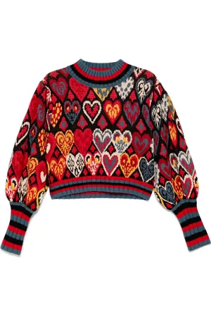 Farm Rio Hearts ikat jumper