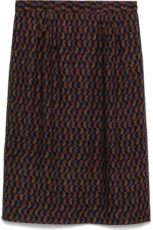 Salvatore Ferragamo 1980s cornucopia-print midi skirt