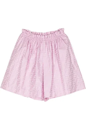 Fendi FF logo-pattern cotton shorts