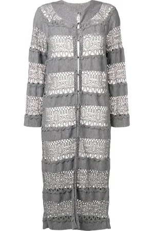 Dior 2010s lace knit longline cardigan