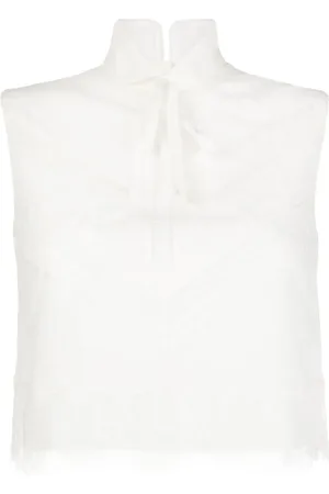 SHIATZY CHEN Lace-trim mulberry-silk vest