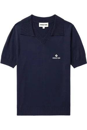 Shushu/Tong Logo-embroidered polo top