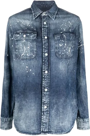 Ralph Lauren Paint-splatter denim shirt