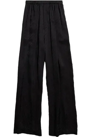 Balenciaga Stencil logo-print satin trousers