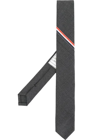 Thom Browne Classic Necktie With Seamed In Red, White And Blue Selvedge (26cm) In Super 120???s Twill