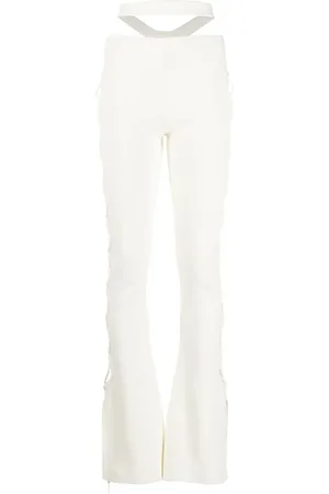 andre damo Cut-out detail bootcut trousers