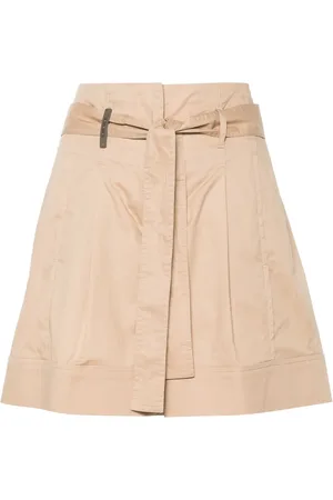 PESERICO SIGN Pleated paperbag shorts