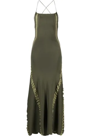 Jacquemus Crema open-back ruched dress