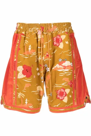 JUST DON All-over graphic-print shorts