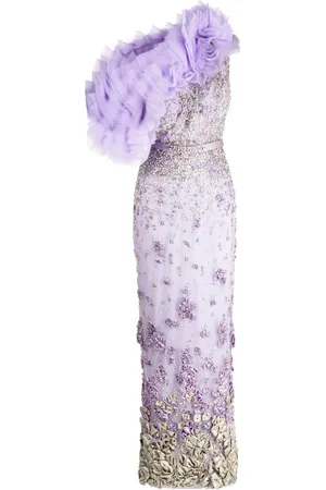 Saiid Kobeisy Beaded tulle long dress