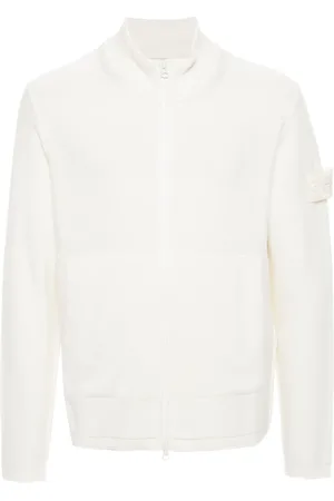 Stone Island Compass-motif zip-up cardigan