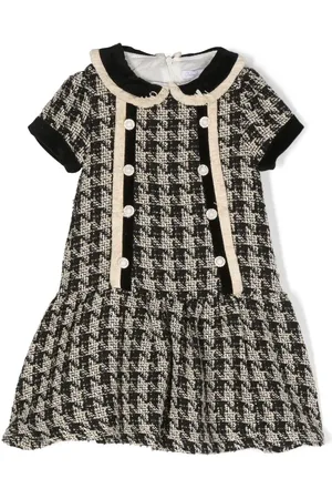 PATACHOU Houndstooth tweed dress