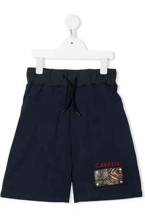 Roberto Cavalli Logo-patch tack shorts