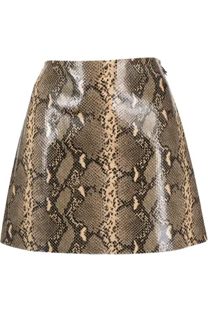 REJINA PYO Elodie snakeskin-effect skirt