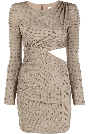 Self-Portrait Rhinestone-embellished mini dress
