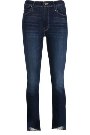 Mother The Mid Rise Dazzler Ankle Step Fray slim-cut jeans
