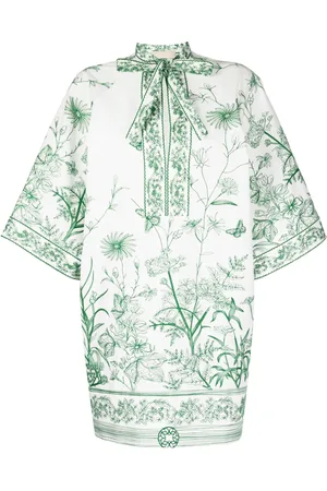 Elie saab Embroidered half-sleeves dress
