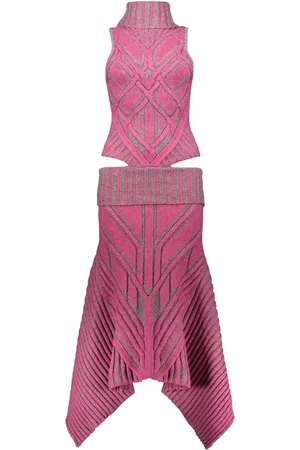 PAOLINA RUSSO Virgin wool-blend dress