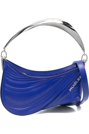MUGLER Small Spiral Curve 01 embossed tote bag