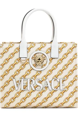 VERSACE Small Chain Stripes La Medusa tote bag