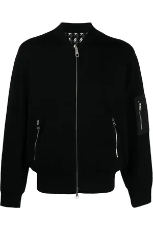 Neil Barrett Zipped ribbed-knit cardigan