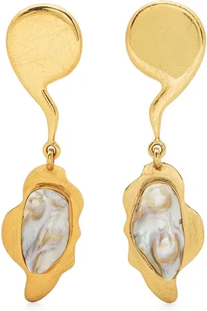 Liya Tiger pearl earrings