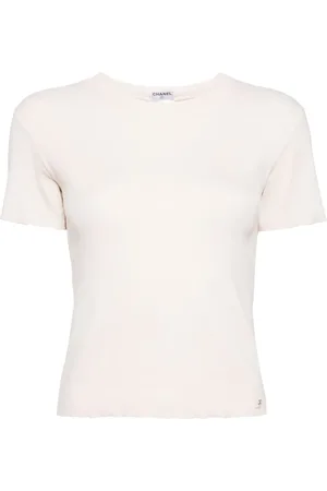 CHANEL 2002 CC ribbed T-shirt