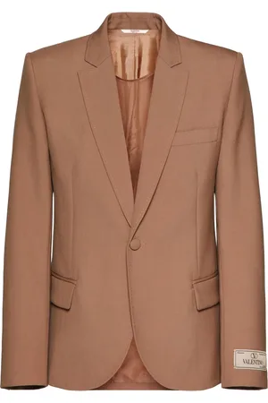 VALENTINO GARAVANI Logo-patch single-breasted blazer