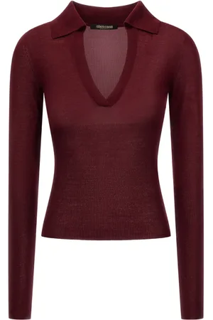 Roberto Cavalli Fine-knit polo collar
